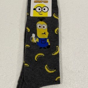 Minions Crew Socks bananas grey
